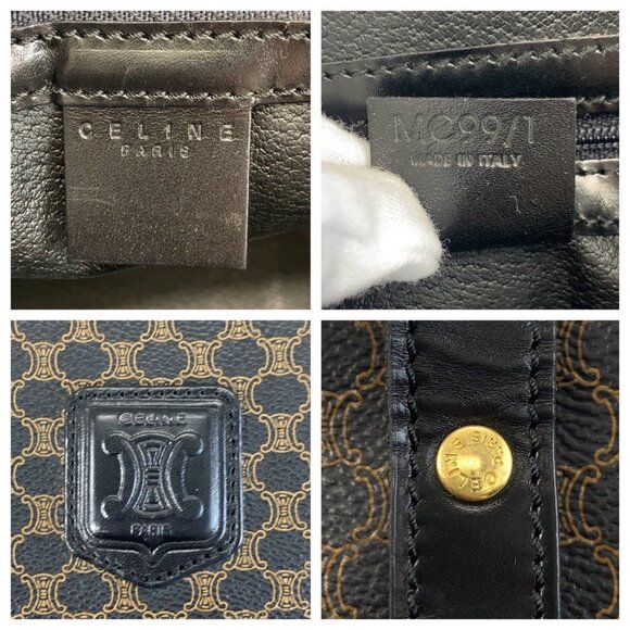 CELINE Vintage Black Shoulder Bag - Picture 4 of 10